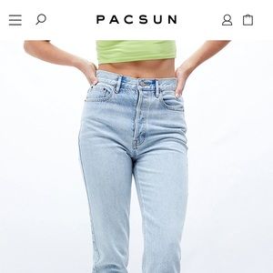 PacSun Light Blue Ultra High Waisted Slim Fit Jeans